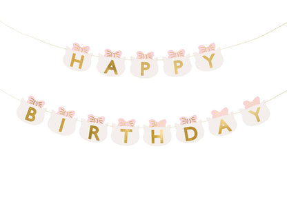 Party Deco - שלט Happy Birthday Cats, 2.8 m, mix