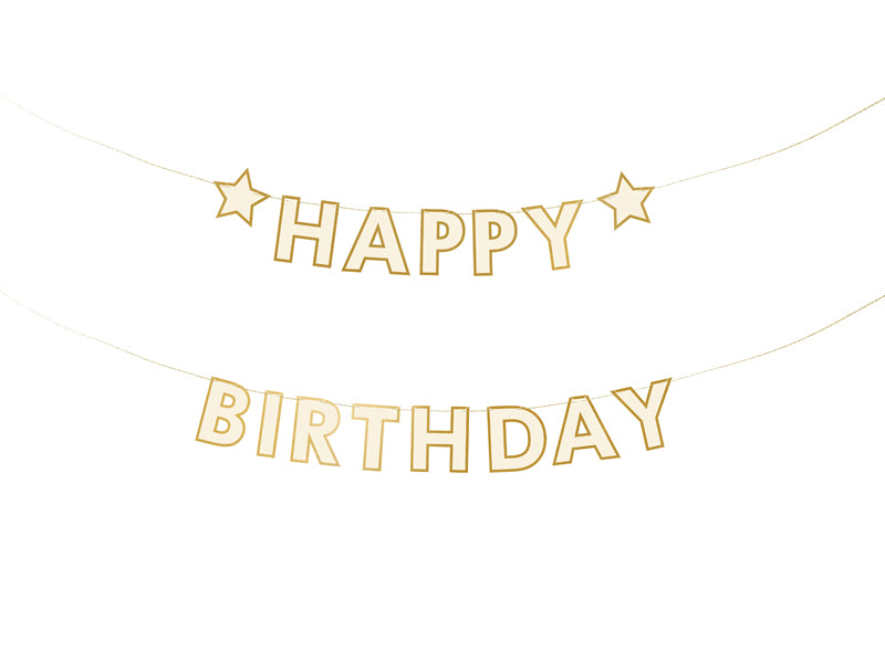 Party Deco - שלט Happy Birthday mix, 220x14.5 cm