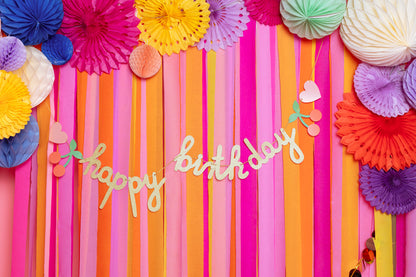 Party Deco - שלט Happy Birthday, mix, 100x18 cm - תמונה 2