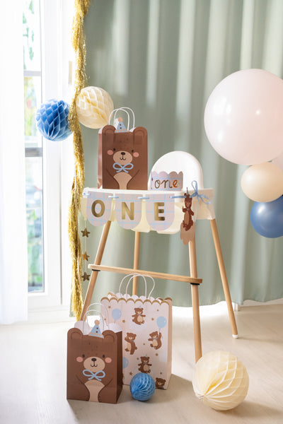Party Deco - Chair שלט and crown Teddy Bear, 50x20.5 cm, mix - תמונה 3