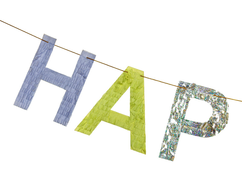 Party Deco - שלט Happy Birthday 2.2m, mix - תמונה 2