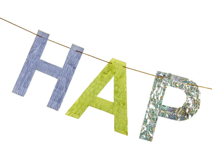 Party Deco - שלט Happy Birthday 2.2m, mix - תמונה 2