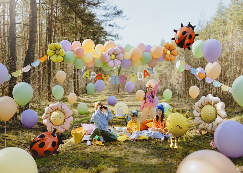Party Deco - שלט Happy Birthday 2.2m, mix - תמונה 3