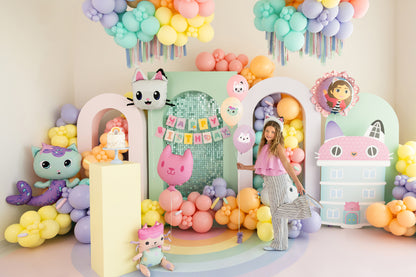 Party Deco - שלט Happy Birthday Gabby's Dollhouse, 180 x 15 cm, mix - תמונה 3