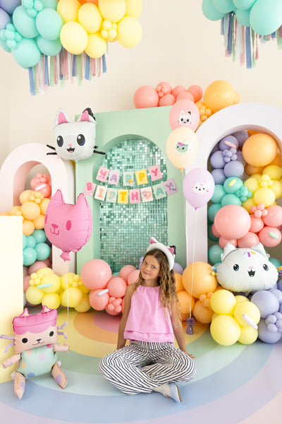 Party Deco - שלט Happy Birthday Gabby's Dollhouse, 180 x 15 cm, mix - תמונה 4