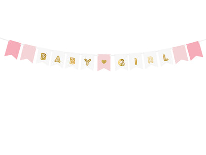 Party Deco - שלט Baby Girl, mix, 15 x 175 cm