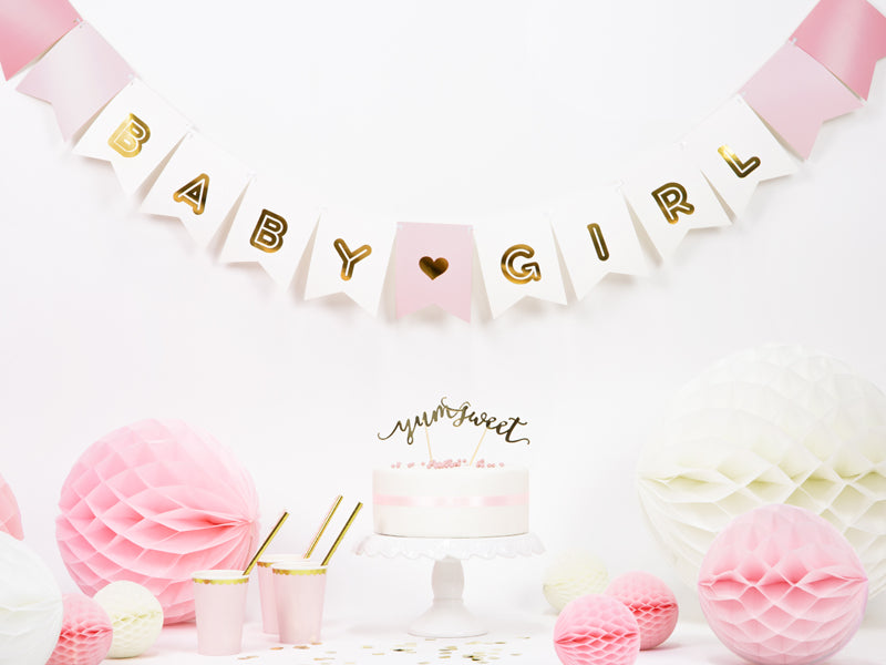 Party Deco - שלט Baby Girl, mix, 15 x 175 cm - תמונה 3