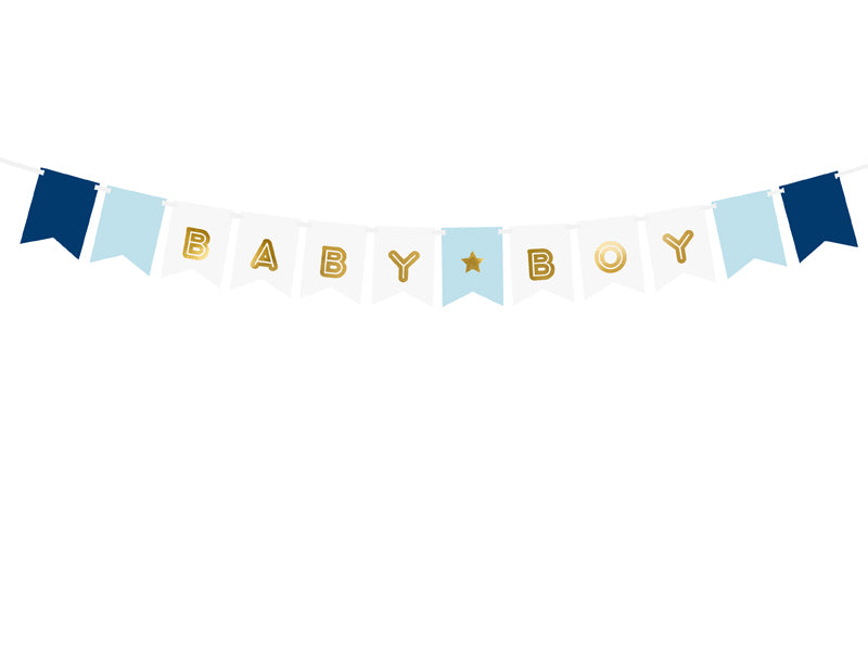 Party Deco - שלט Baby Boy, mix, 15 x 160 cm