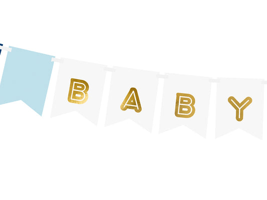 Party Deco - שלט Baby Boy, mix, 15 x 160 cm - תמונה 2