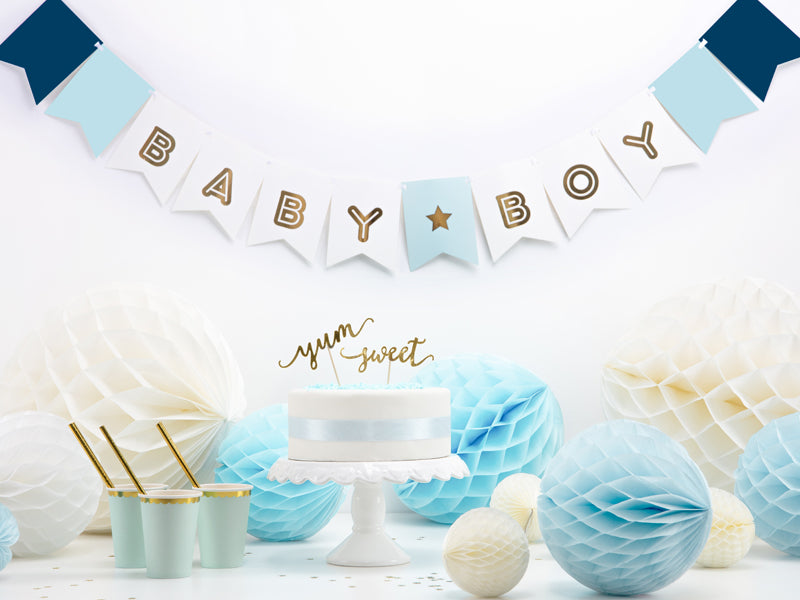 Party Deco - שלט Baby Boy, mix, 15 x 160 cm - תמונה 3