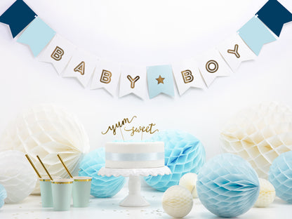 Party Deco - שלט Baby Boy, mix, 15 x 160 cm - תמונה 3