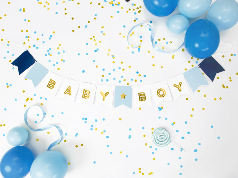 Party Deco - שלט Baby Boy, mix, 15 x 160 cm - תמונה 4
