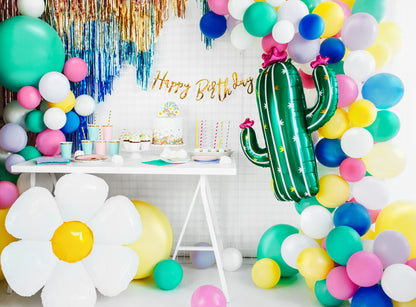 Party Deco - שלט Happy Birthday, gold, 16.5x62cm - תמונה 6