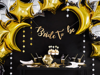 Party Deco - שלט Bride to be, gold, 80x19cm - תמונה 5