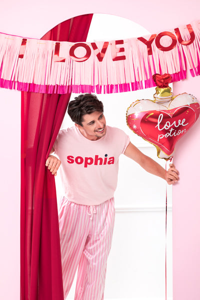 Party Deco - שלט I Love You, 150x30 cm, mix - תמונה 2