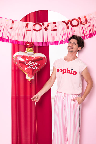 Party Deco - שלט I Love You, 150x30 cm, mix - תמונה 3