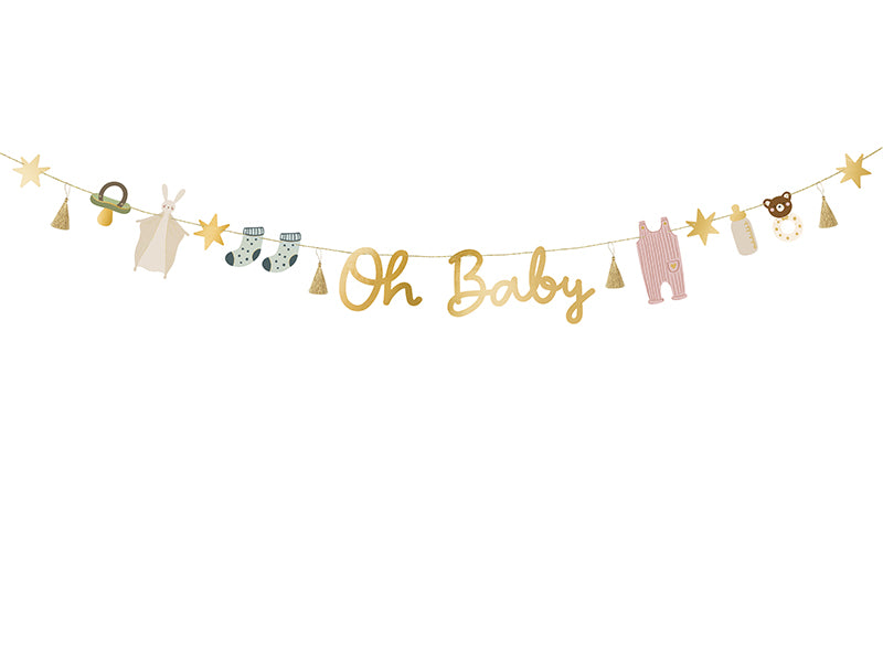 Party Deco - שלט Oh baby, mix, 2.5 m