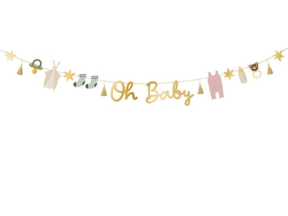 Party Deco - שלט Oh baby, mix, 2.5 m