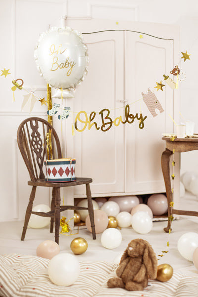 Party Deco - שלט Oh baby, mix, 2.5 m - תמונה 3