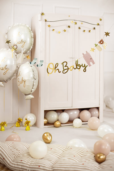 Party Deco - שלט Oh baby, mix, 2.5 m - תמונה 4