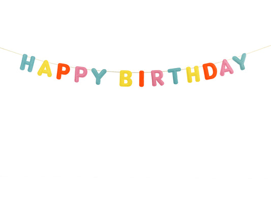 Party Deco - שלט פלטה Happy Birthday mix, 3m - תמונה 2
