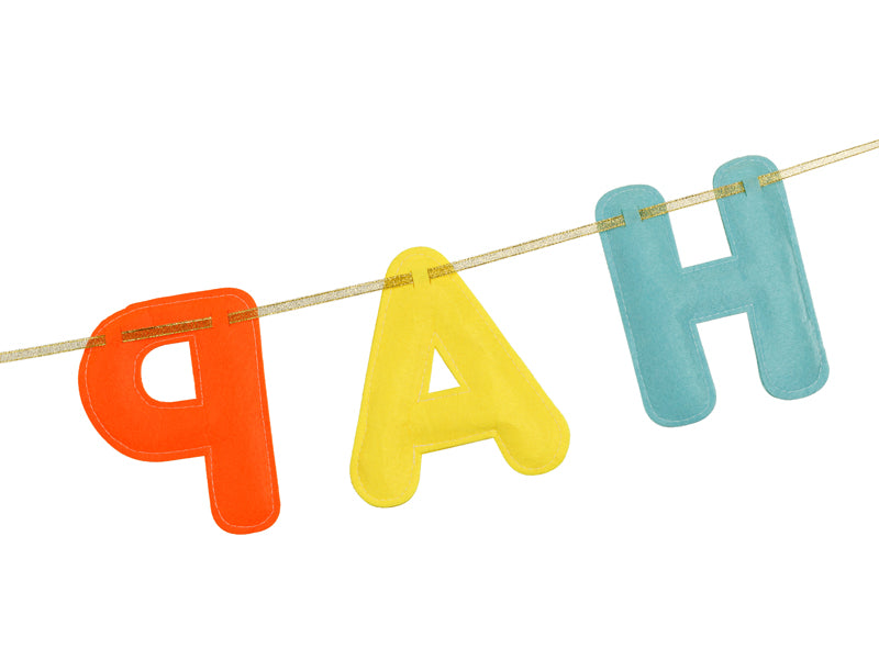 Party Deco - שלט פלטה Happy Birthday mix, 3m - תמונה 4