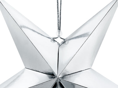 Party Deco - Paper star, 45cm, silver - תמונה 2