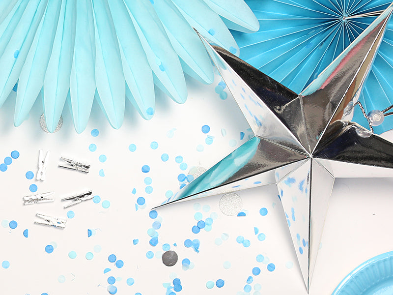 Party Deco - Paper star, 45cm, silver - תמונה 3
