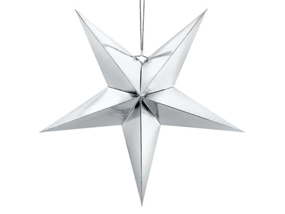 Party Deco - Paper star, 70cm, silver