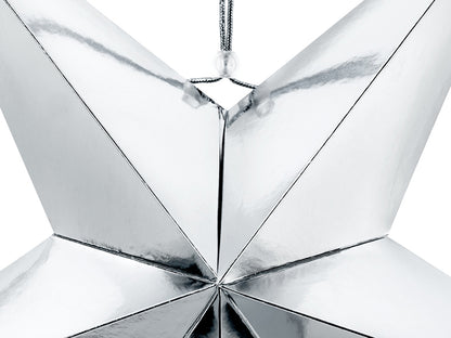 Party Deco - Paper star, 70cm, silver - תמונה 2