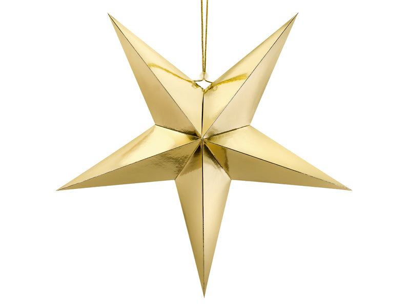 Party Deco - Paper star, 70cm, gold