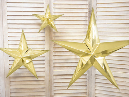 Party Deco - Paper star, 70cm, gold - תמונה 4