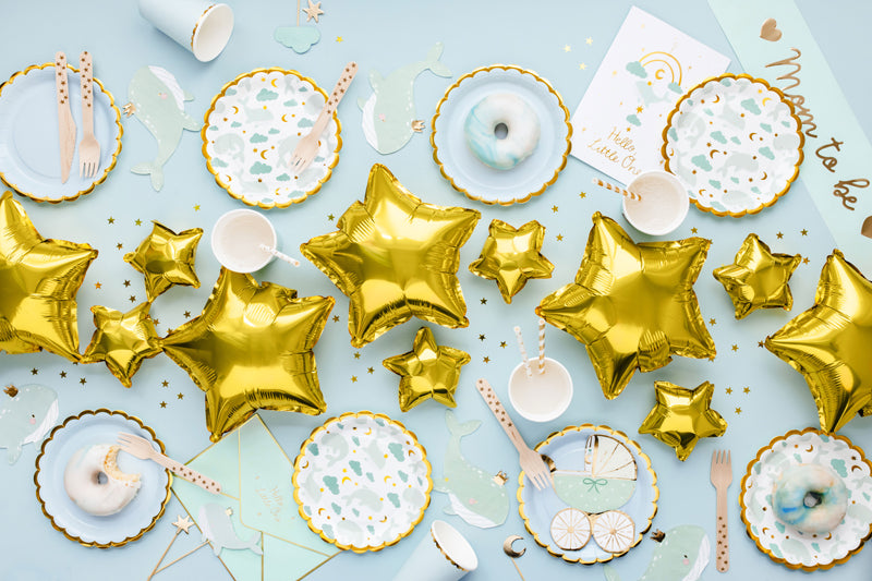 Party Deco - כרטיס עם תליון Whale, light tiffany blue, 14x20 cm - תמונה 5