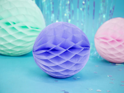 Party Deco - Honeycomb Ball, lilac, 20cm - תמונה 3
