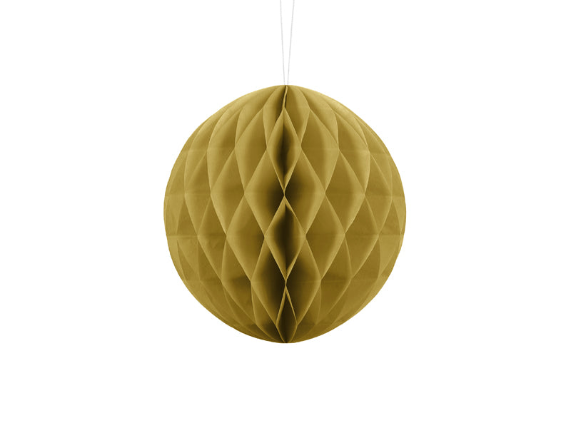 Party Deco - Honeycomb Ball, gold, 20cm