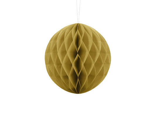 Party Deco - Honeycomb Ball, gold, 20cm