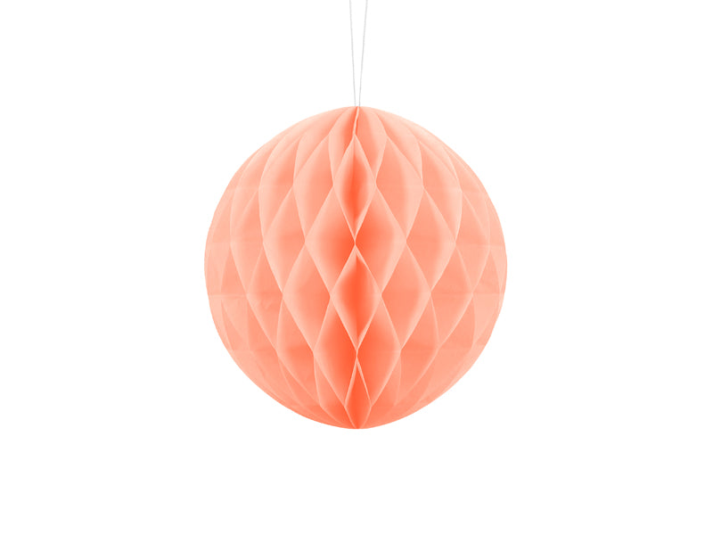 Party Deco - Honeycomb Ball, light peach, 20cm