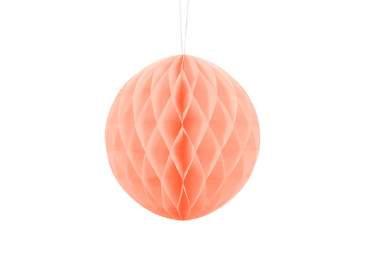 Party Deco - Honeycomb Ball, light peach, 20cm