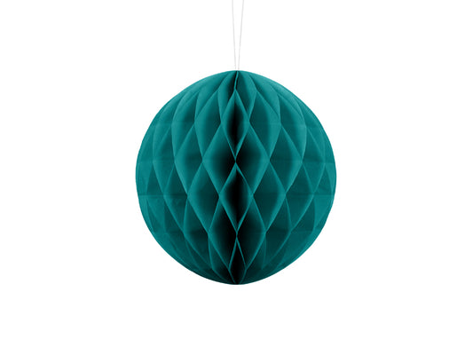 Party Deco - Honeycomb Ball, pastel lagoon blue, 20cm