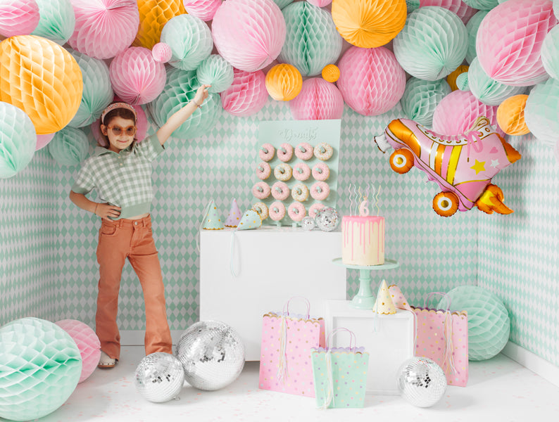 Party Deco - Honeycomb Ball, light mint, 20cm - תמונה 6