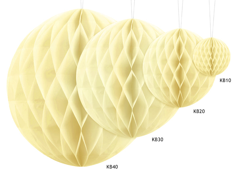 Party Deco - Honeycomb Ball, straw, 30cm - תמונה 2