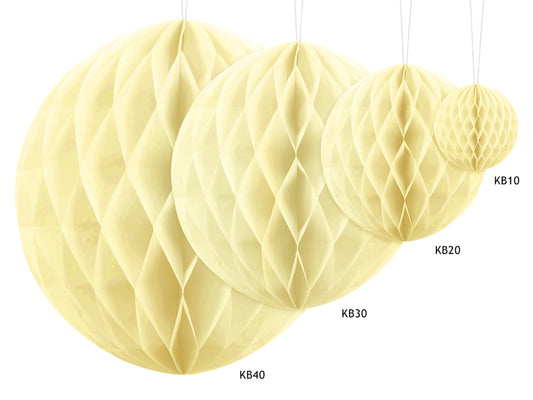 Party Deco - Honeycomb Ball, straw, 30cm - תמונה 2