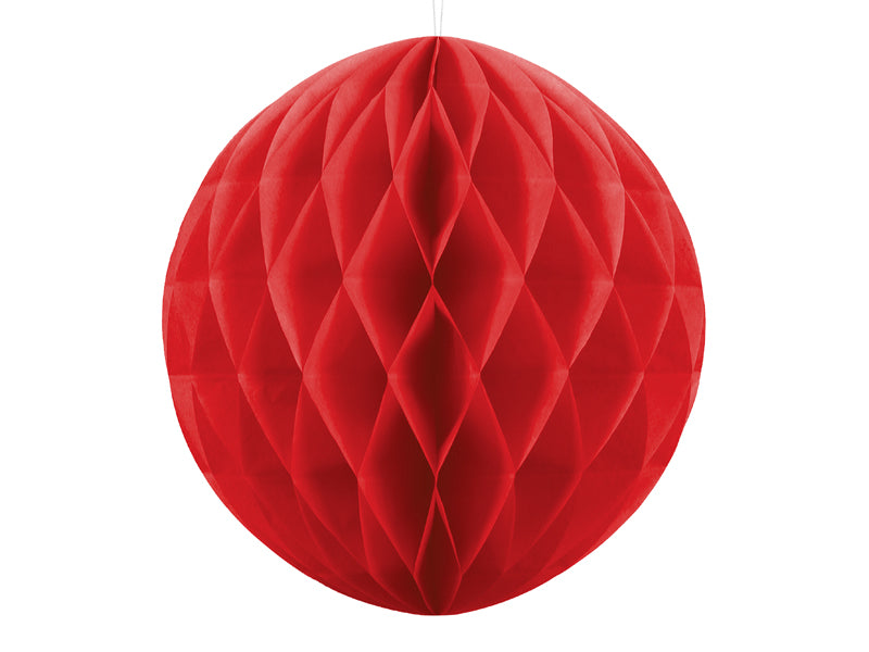 Party Deco - Honeycomb Ball, red, 40cm