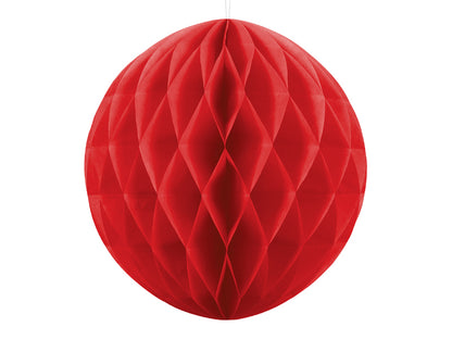 Party Deco - Honeycomb Ball, red, 40cm