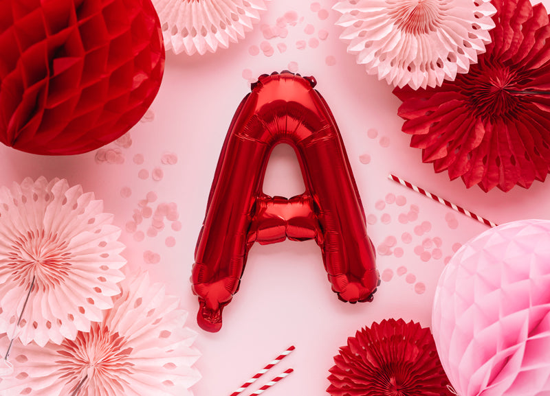 Party Deco - Honeycomb Ball, red, 40cm - תמונה 3