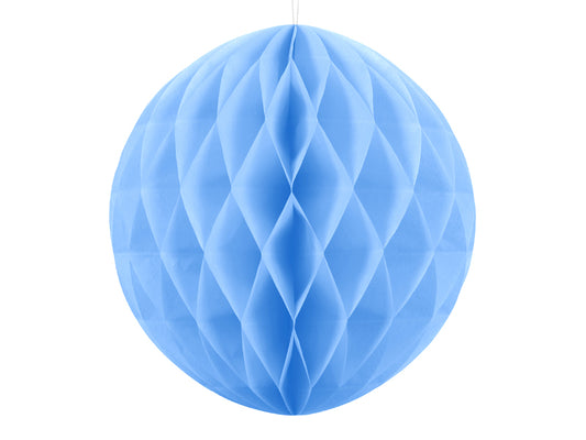 Party Deco - Honeycomb Ball, light blue, 40cm