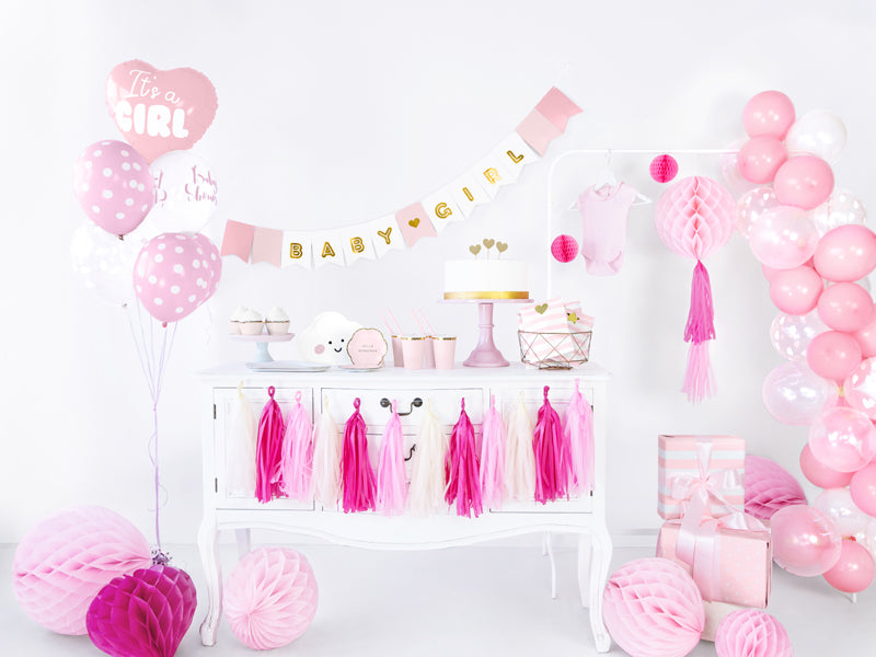 Party Deco - Honeycomb Ball, light pink, 40cm - תמונה 6
