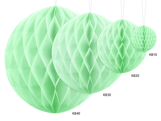 Party Deco - Honeycomb Ball, pistachio, 40cm - תמונה 2
