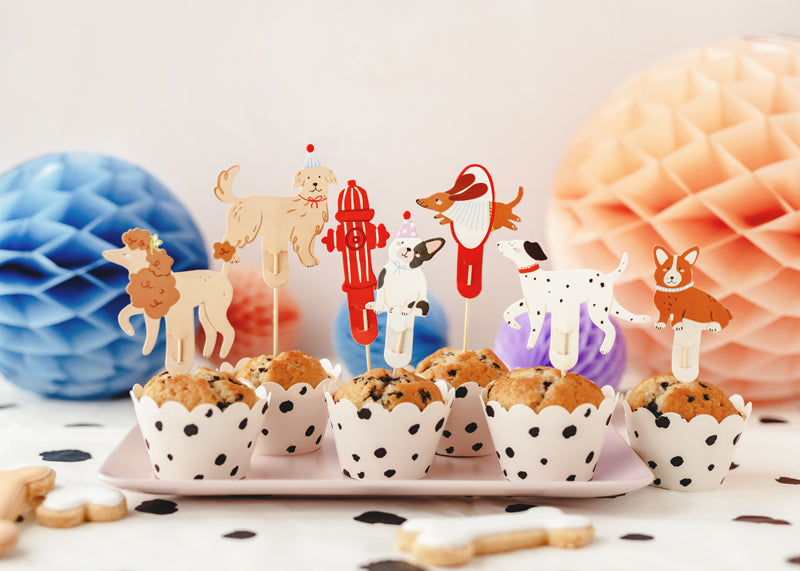 Party Deco - Cupקישוט עוגה Dogs, 7-9.5 cm, mix: 1pkt/7pc. - תמונה 2