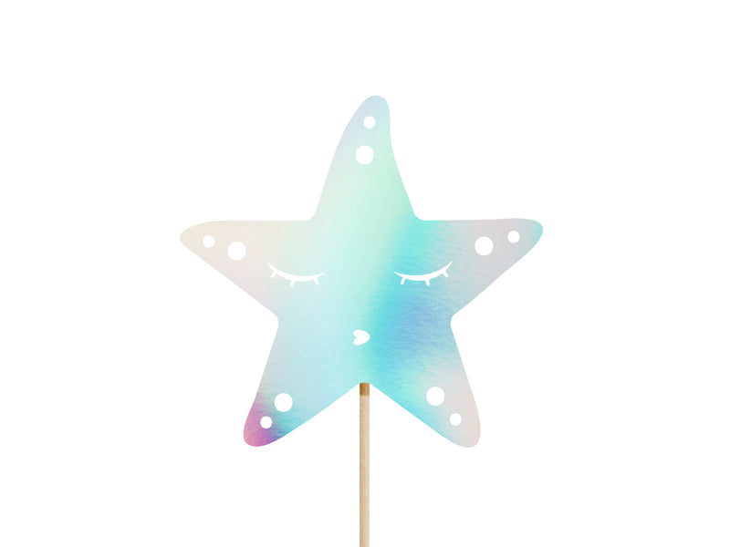 Party Deco - קישוט עוגה Mermaid, iridescent, 24.5cm: 1pkt/3pc. - תמונה 2
